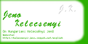 jeno kelecsenyi business card
