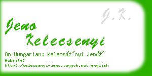 jeno kelecsenyi business card